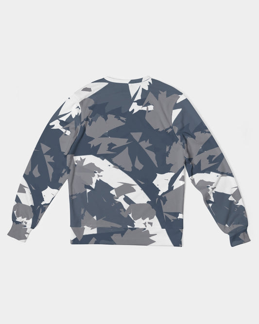 French Blue 13’s (White/French Blue/Grey) Men's Classic French Terry Crewneck Pullover