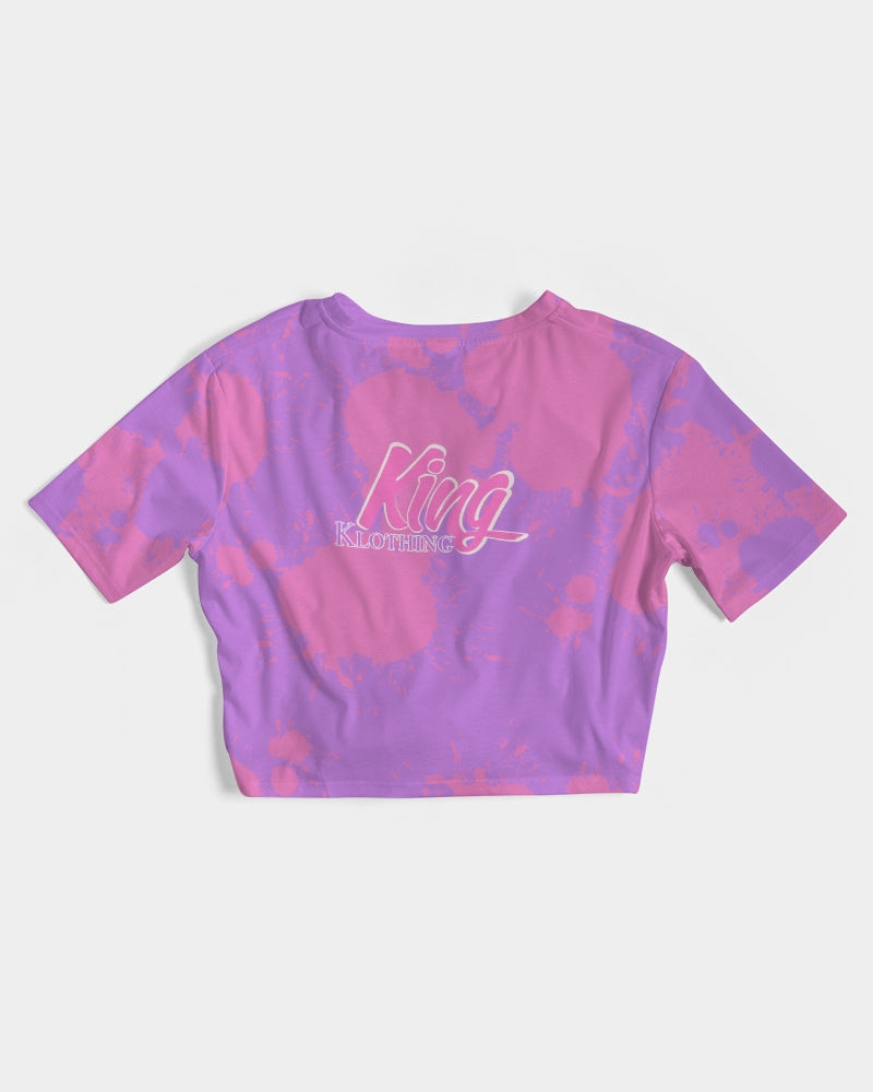 Queens (Purple/Pink) Women's Twist-Front Cropped Tee