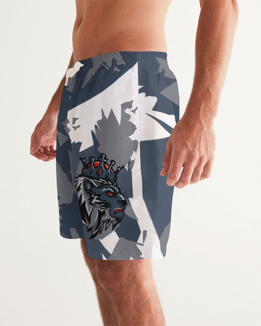 French Blue 13’s (White/French Blue/Grey) Men's Swim Trunk