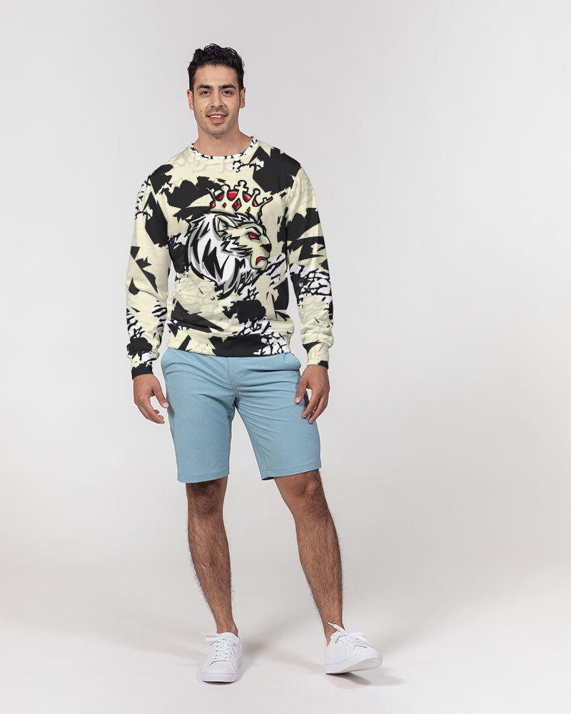 Reimaged 3’s (Elephant print Multi) Men's Classic French Terry Crewneck Pullover