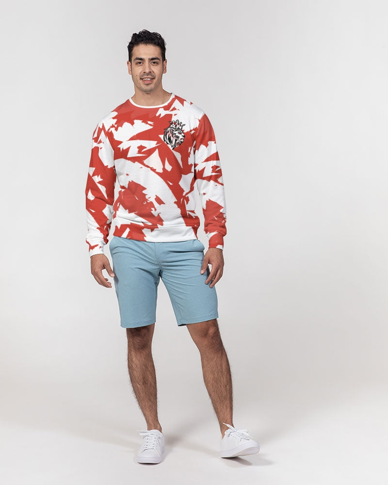 Cherry 11’s (White Multi) Men's Classic French Terry Crewneck Pullover