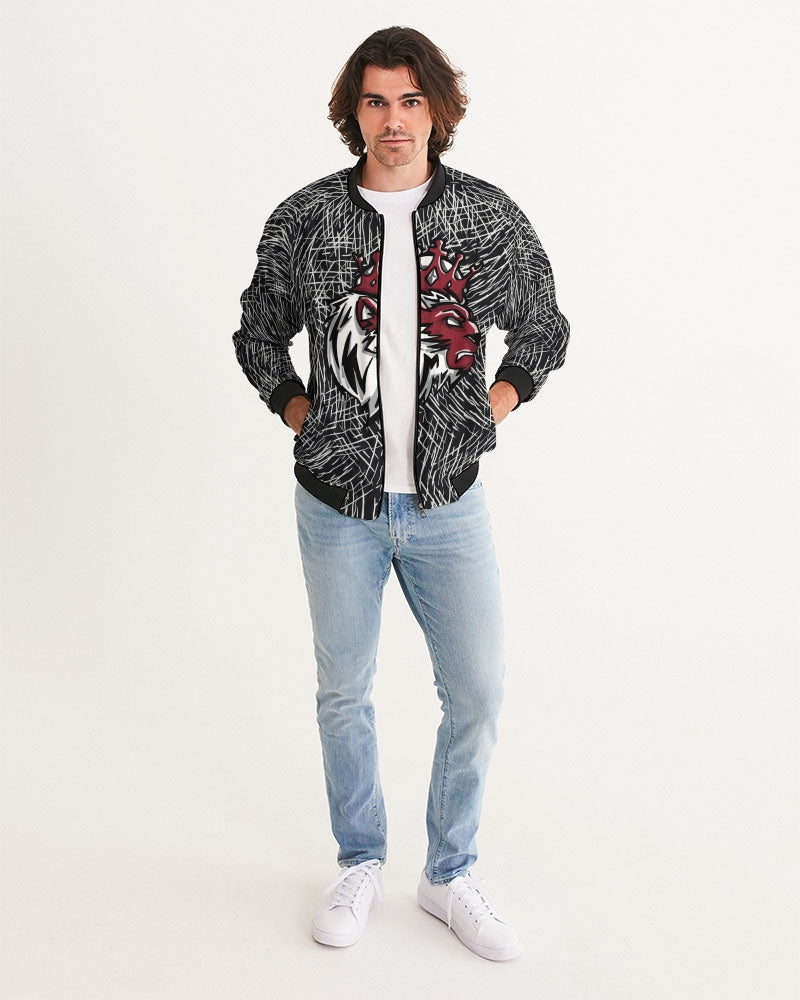 Lost and Found 1’s (Cracked Black) Men's Bomber Jacket
