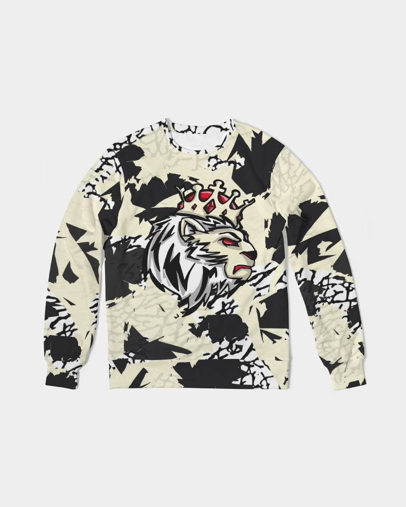 Reimaged 3’s (Elephant print Multi) Men's Classic French Terry Crewneck Pullover