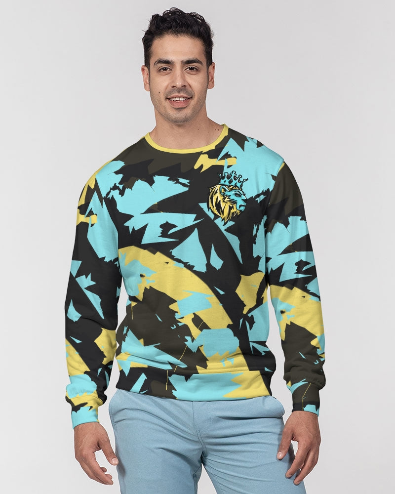 Aqua 5’s (Multi) Men's Classic French Terry Crewneck Pullover