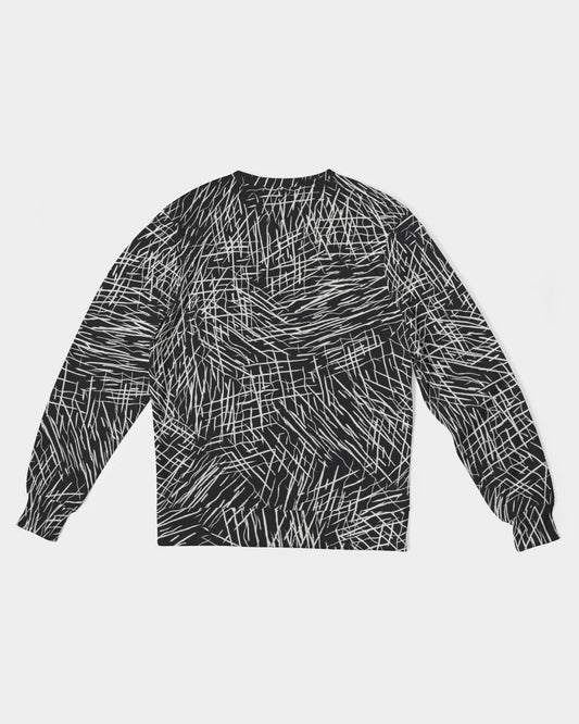 Lost and Found 1’s (Cracked Black) Men's Classic French Terry Crewneck Pullover