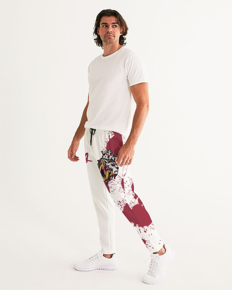 Cardinal 3’s (White/Red Splatter) Men's Joggers