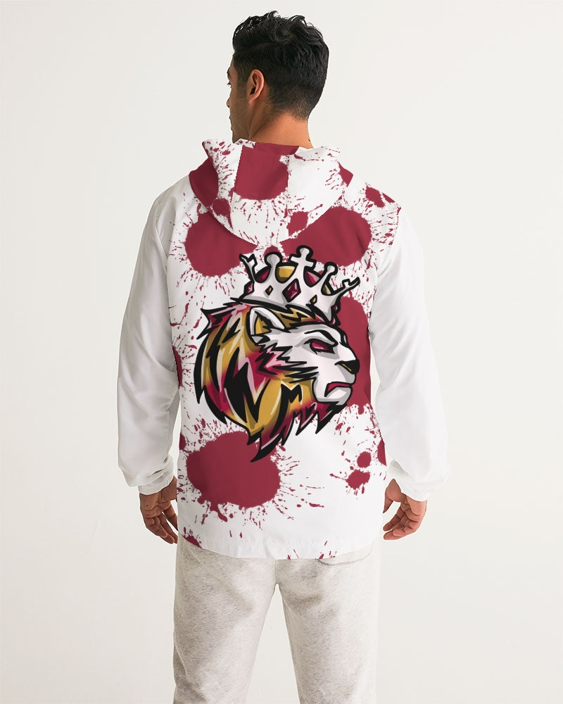 Cardinal 3’s (White/Red Splatter) Men's Windbreaker