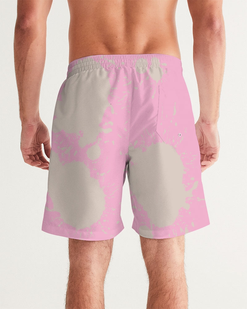 Sapphire 7’s (Pink Splatter) Men's Swim Trunk