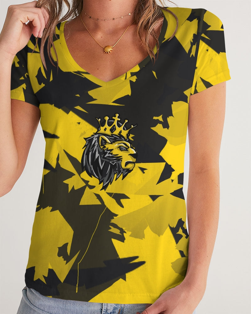 Thunder 4’s (Multi) Women's V-Neck Tee