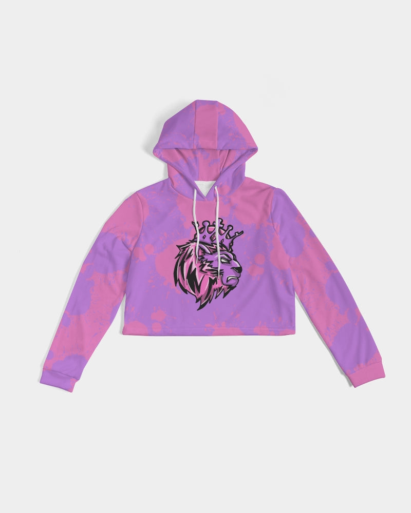 Queens (Purple/Pink) Women's Cropped Hoodie