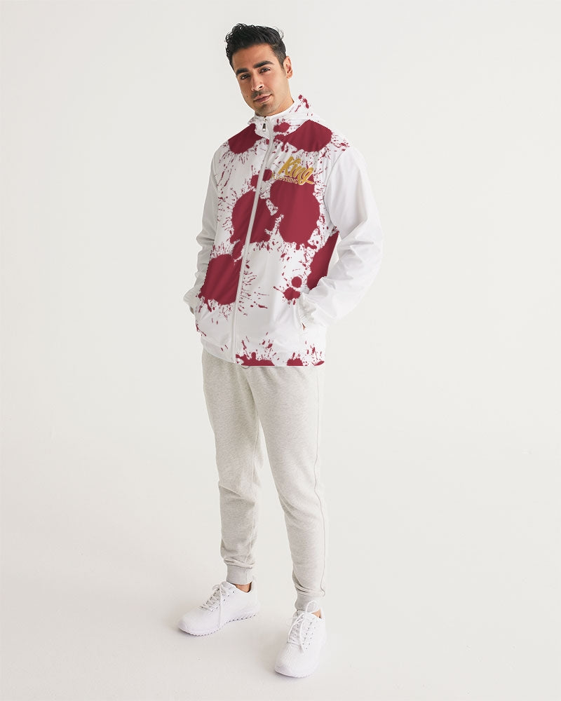 Cardinal 3’s (White/Red Splatter) Men's Windbreaker