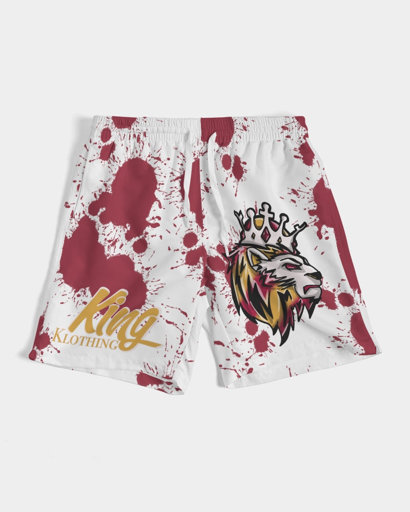 Cardinal 3’s (White/Red Splatter) Men's Swim Trunk