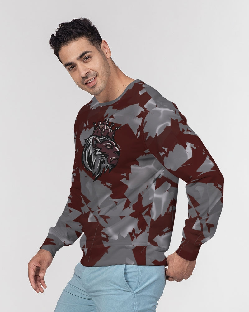 Burgundy 5’s (Multi) Men's Classic French Terry Crewneck Pullover