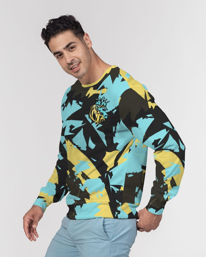 Aqua 5’s (Multi) Men's Classic French Terry Crewneck Pullover