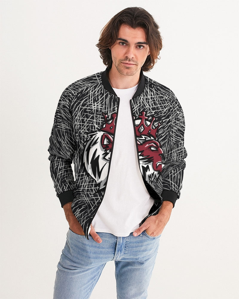 Lost and Found 1’s (Cracked Black) Men's Bomber Jacket