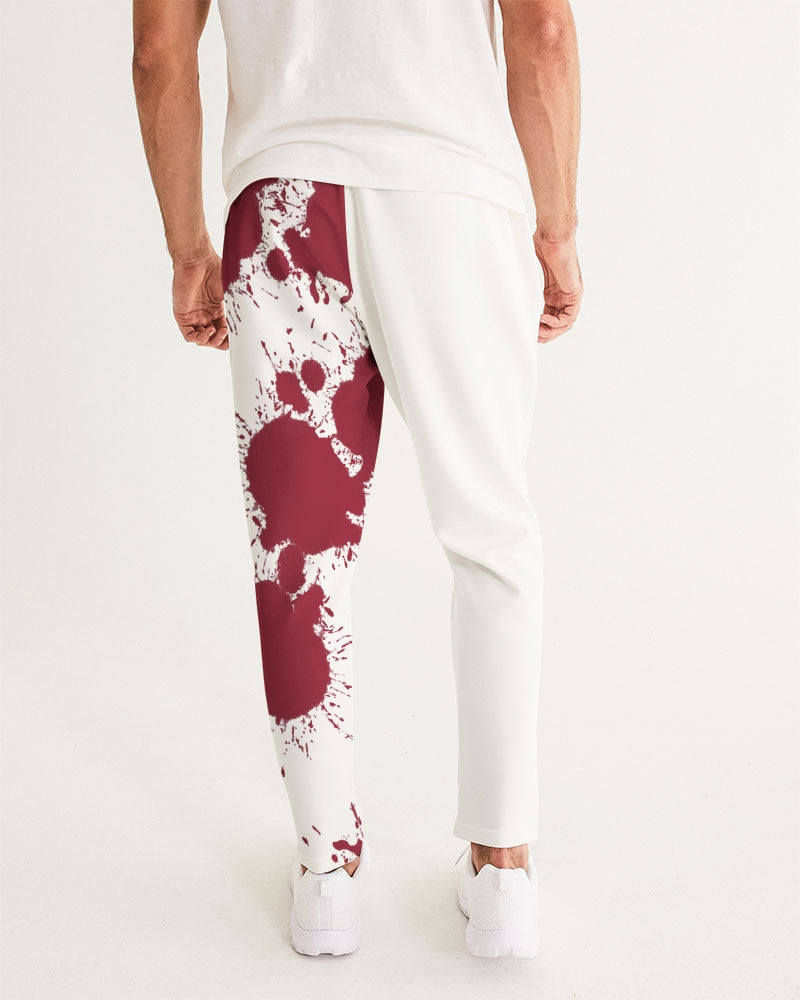 Cardinal 3’s (White/Red Splatter) Men's Joggers