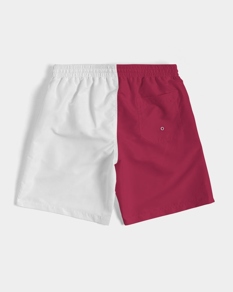 Cardinal 3’s (White) Men's Swim Trunk