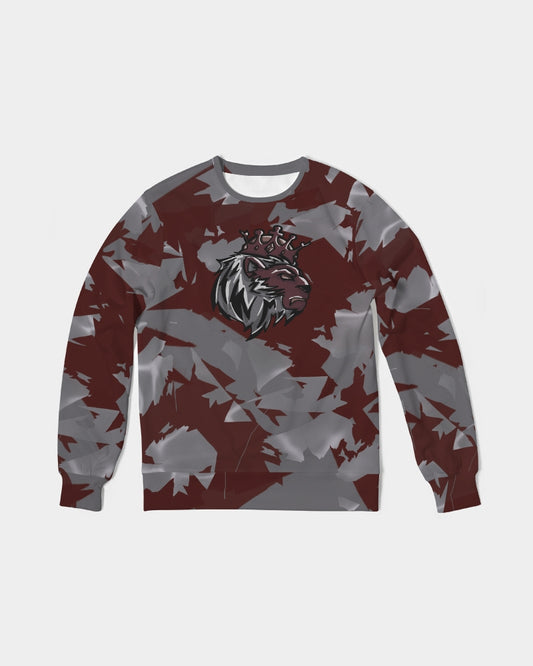 Burgundy 5’s (Multi) Men's Classic French Terry Crewneck Pullover