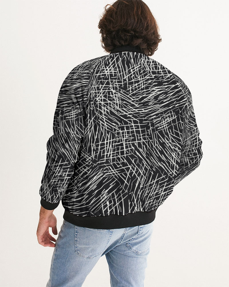 Lost and Found 1’s (Cracked Black) Men's Bomber Jacket