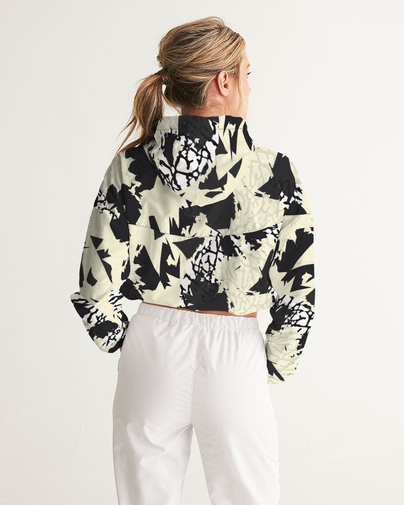 Reimaged 3’s (Elephant print Multi) Women's Cropped Windbreaker