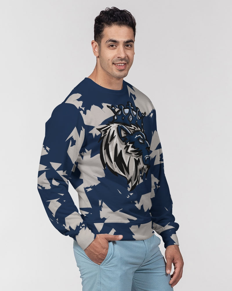 Georgetown 6’s (College Blue/Magnet) Men's Classic French Terry Crewneck Pullover