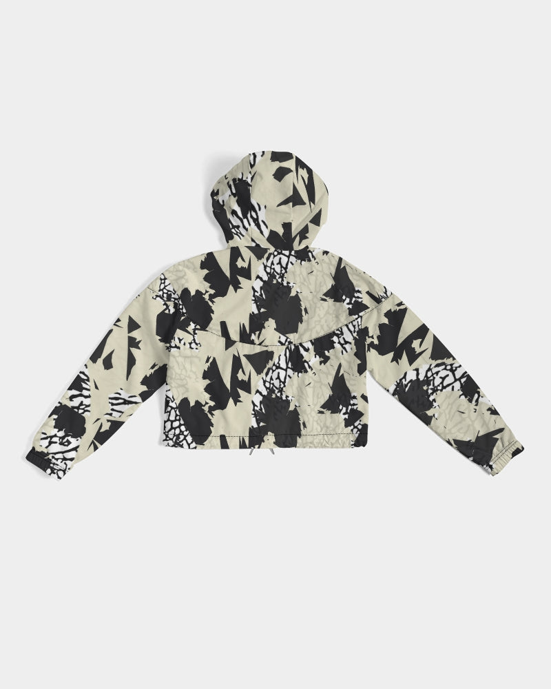 Reimaged 3’s (Elephant print Multi) Women's Cropped Windbreaker