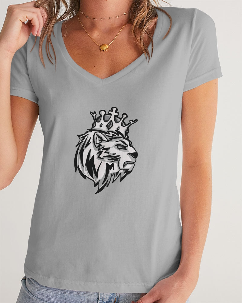 Stealth Grey 1’s & 12’s (Grey) Women's V-Neck Tee