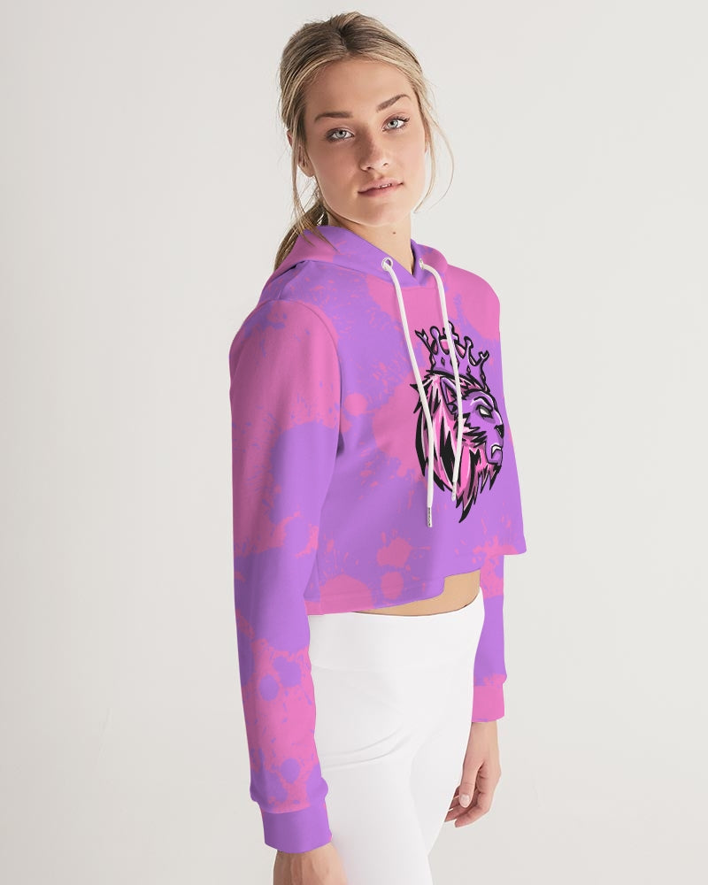 Queens (Purple/Pink) Women's Cropped Hoodie