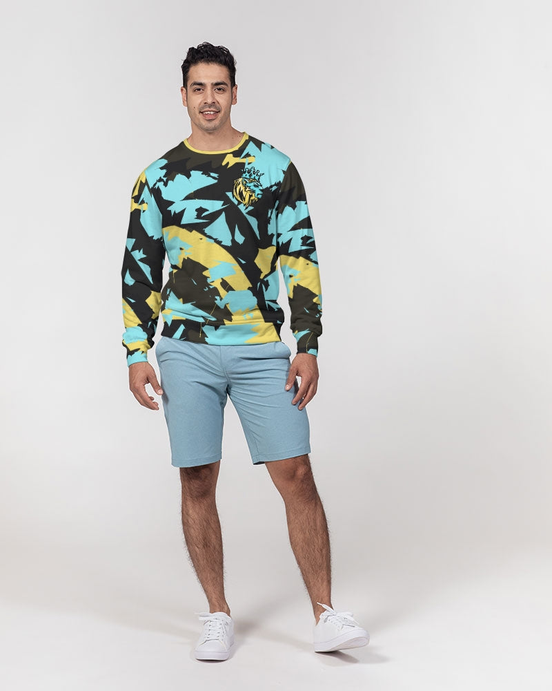 Aqua 5’s (Multi) Men's Classic French Terry Crewneck Pullover