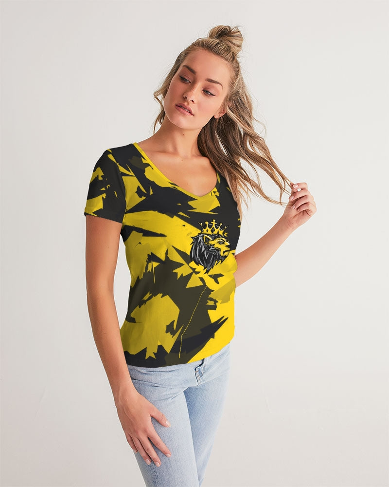 Thunder 4’s (Multi) Women's V-Neck Tee