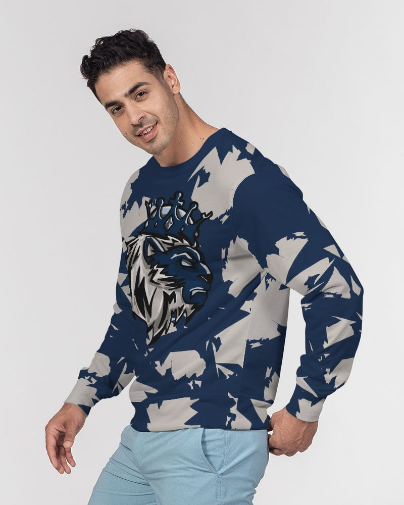 Georgetown 6’s (College Blue/Magnet) Men's Classic French Terry Crewneck Pullover