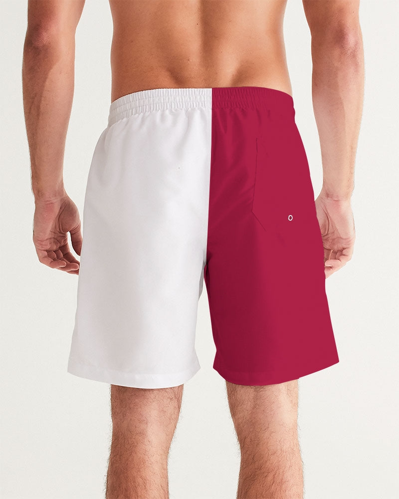 Cardinal 3’s (White) Men's Swim Trunk