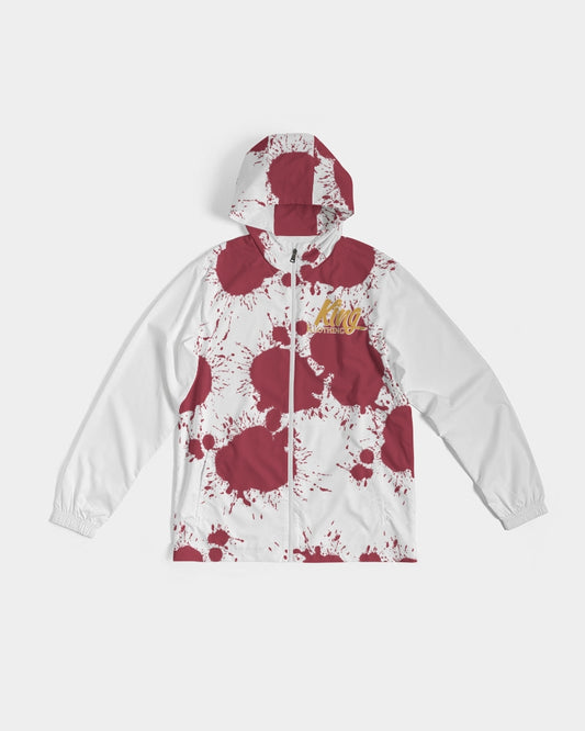 Cardinal 3’s (White/Red Splatter) Men's Windbreaker