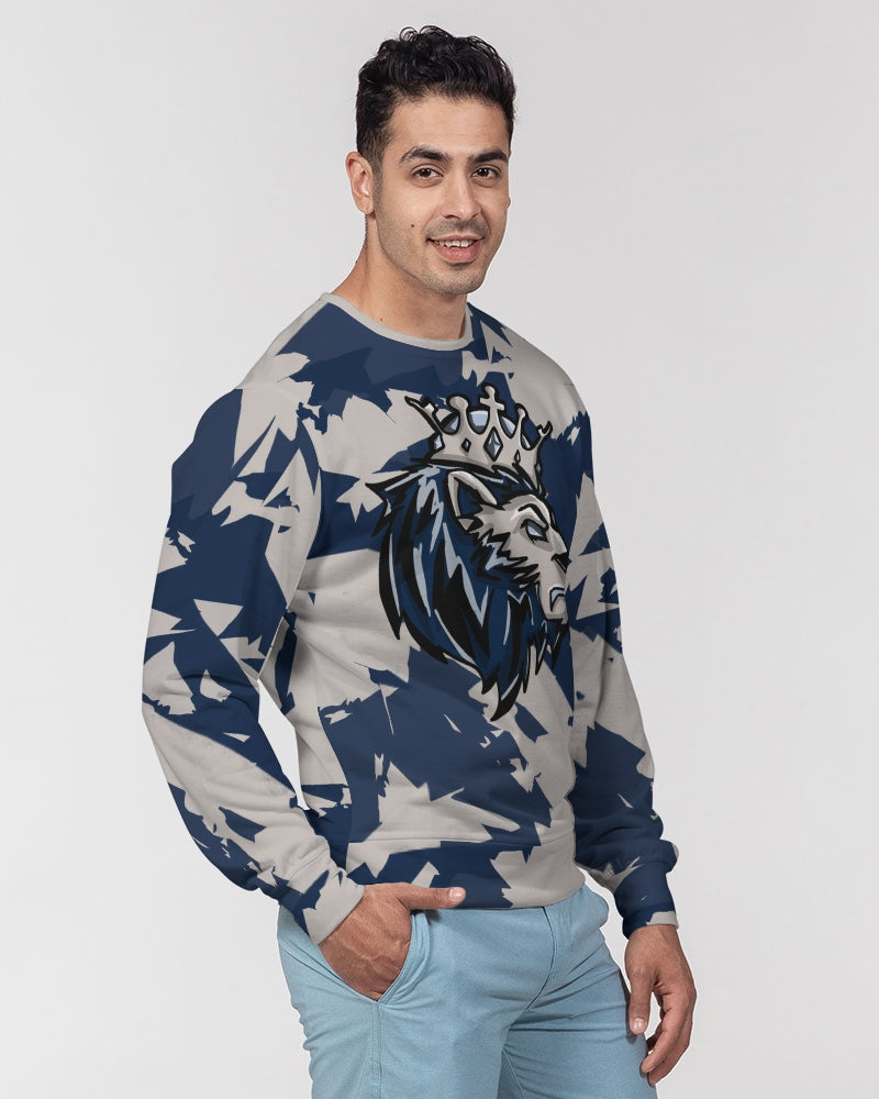 Georgetown 6’s (Magnet/College Blue) Men's Classic French Terry Crewneck Pullover