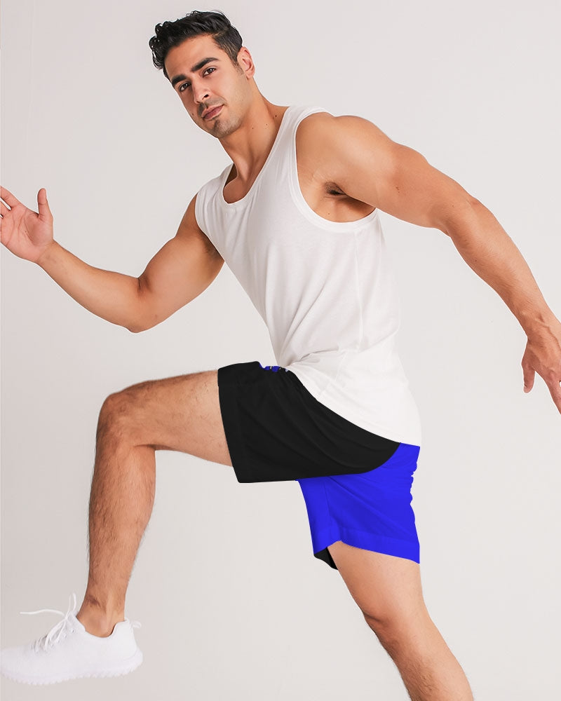 Racer Blue 5’s (Black) Men's Jogger Shorts