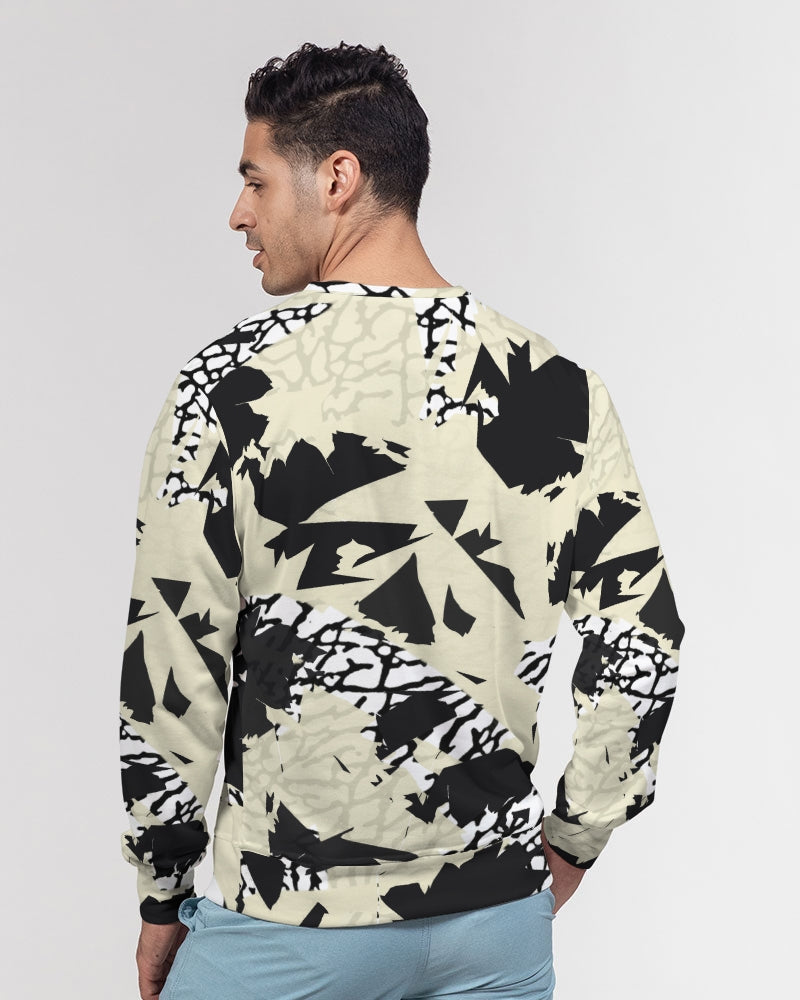 Reimaged 3’s (Elephant print Multi) Men's Classic French Terry Crewneck Pullover