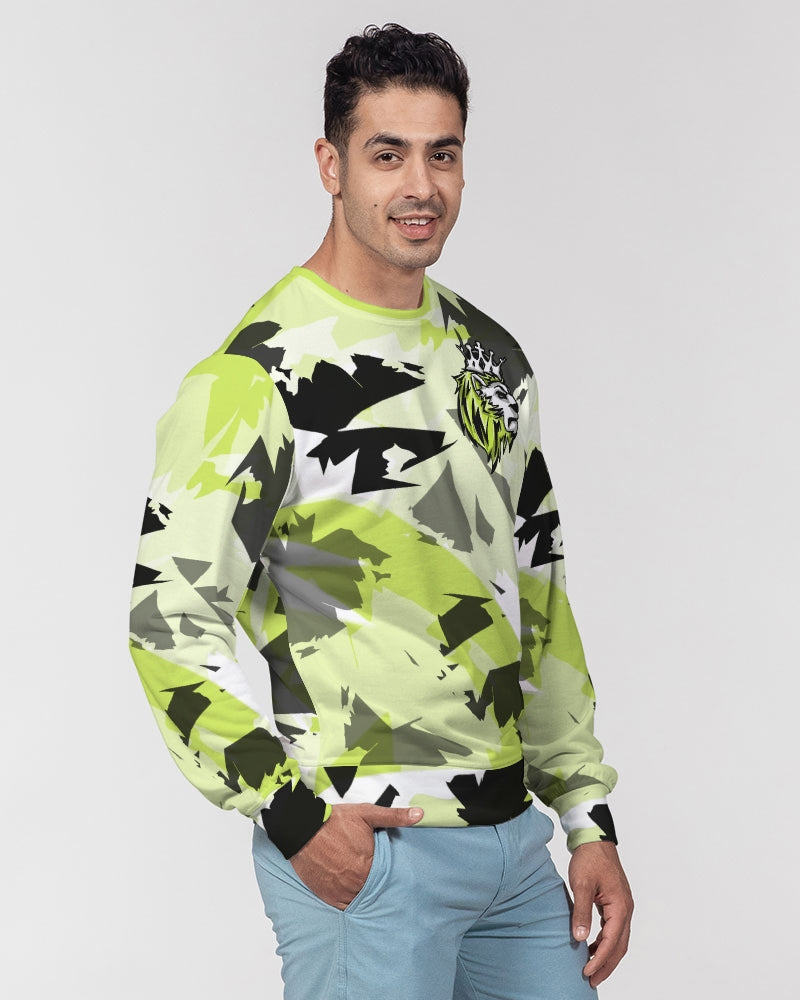 Visionaire Retro 1 High (Green/Multi) Men's Classic French Terry Crewneck Pullover