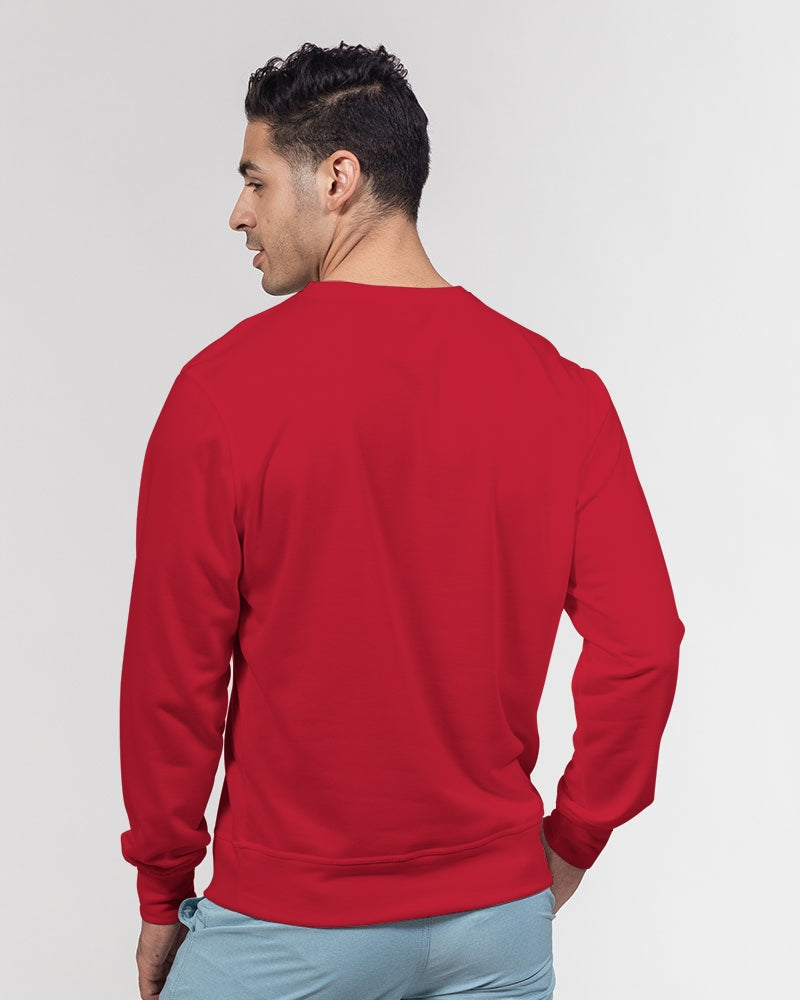 Lost and Found 1’s (Red) Men's Classic French Terry Crewneck Pullover