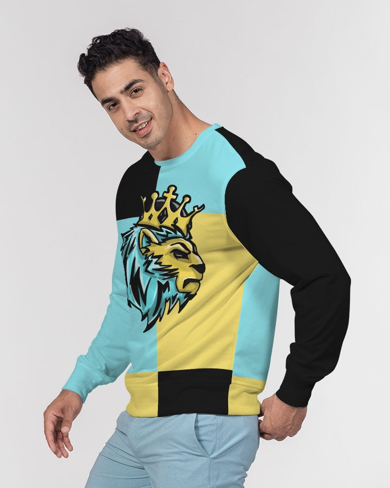 Aqua 5’s (Square) Men's Classic French Terry Crewneck Pullover