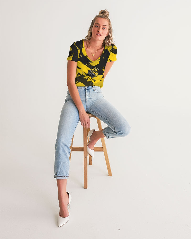 Thunder 4’s (Multi) Women's V-Neck Tee