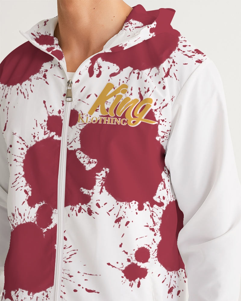 Cardinal 3’s (White/Red Splatter) Men's Windbreaker