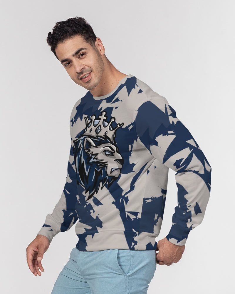 Georgetown 6’s (Magnet/College Blue) Men's Classic French Terry Crewneck Pullover