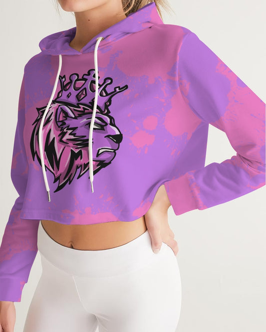 Queens (Purple/Pink) Women's Cropped Hoodie