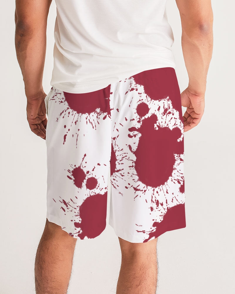 Cardinal 3’s (White/Red Splatter) Men's Jogger Shorts