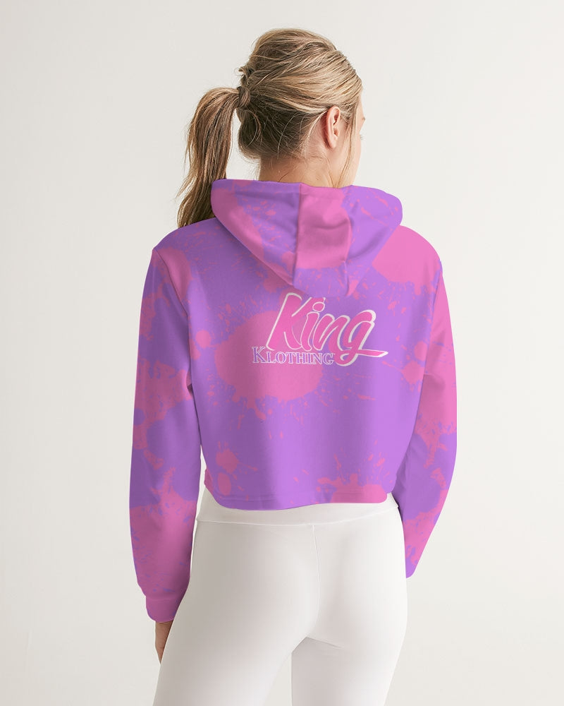 Queens (Purple/Pink) Women's Cropped Hoodie