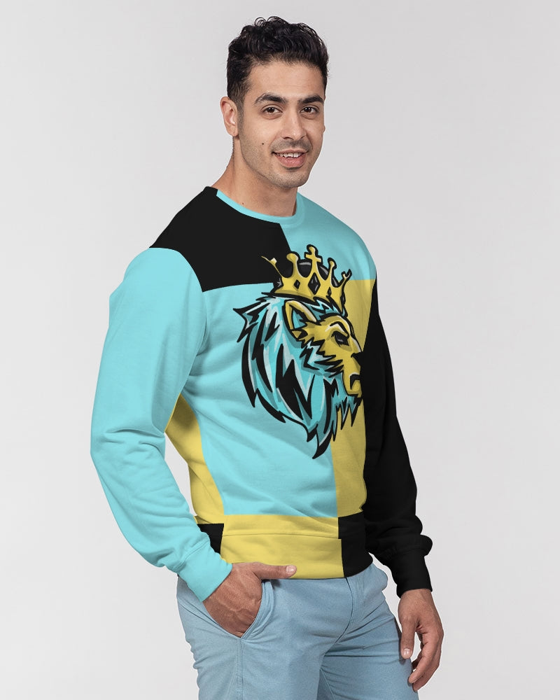 Aqua 5’s (Square) Men's Classic French Terry Crewneck Pullover