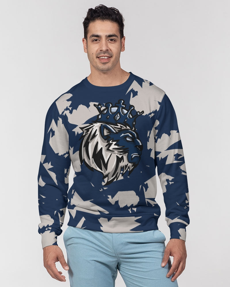 Georgetown 6’s (College Blue/Magnet) Men's Classic French Terry Crewneck Pullover