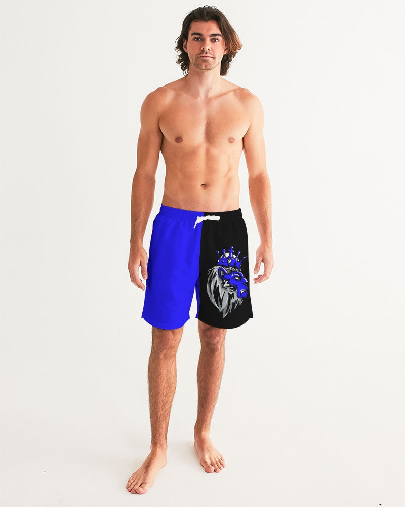 Racer Blue 5’s (Black) Men's Swim Trunk