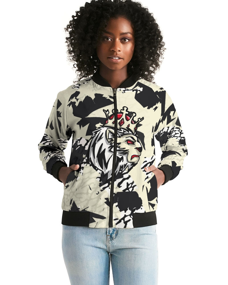 Reimaged 3’s (Elephant print Multi) Women's Bomber Jacket