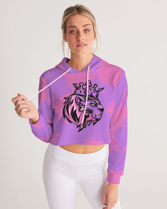 Queens (Purple/Pink) Women's Cropped Hoodie